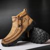 Otoño/Invierno 2025 Nuevos Productos Transfronterizos Talla Grande Botas Martin Cosidas a Mano Casuales Acolchadas de Algodón de Caña Media Comercio Exterior Zapatos de Hombre al por Mayor