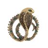 Vintage King Cobra Blue Diamond Suit Brooch Personalizado Moda Jaqueta Masculina Terno Corpete Pin Acessórios Femininos