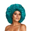 Gorro de Satén Imitación Seda con Correa Suave Ajustable, Gorro de Noche, Adecuado para Dormir, Gorro con Correa para Cabello Rizado