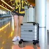 Maleta Pequeña con Candado de Contraseña 20 pulgadas Ligera Maleta de Cabina con Ruedas Maleta Pequeña de Equipaje para Hombres Maleta de Viaje de Cuero Estilo Coreano 18 pulgadas