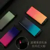 Processamento Isqueiro Portátil Fino de Metal Personalizado Cor Gradiente À Prova de Explosão Inflável À Prova de Vento Chama Vermelha Moda