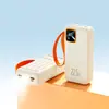 Carregador Portátil Power Bank 30000mAh Personalizado de Carregamento Rápido Transfronteiriço, Portátil e Destacável com Quatro Cabos, Fonte de Alimentação Móvel de Capacidade Super Grande
