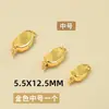 Broche de Lingote de Plata de Ley S925 Broche para Collar de Perlas Accesorios para Pulseras DIY Broche con Inserto Chapado en Oro Broche Conector