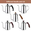 26 Anos Novo Modelo Cafeteira Manual Cross-Border de Aço Inoxidável com Alça para Uso Doméstico e Comercial, Cafeteira com Bico Longo e Filtro Atacado