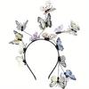 Pasarela de rendimiento escenario simulación exagerada diadema de mariposa accesorios para el cabello niños diadema de hada Mori guirnalda regalo de cumpleaños