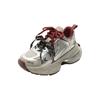 Tênis Chunky Dad Shoes com Plataforma para Mulheres 2026 Primavera Novo Estilo Couro Genuíno em Retalhos Respirável Resistente ao Desgaste Casual Esportivo Tendência