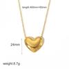 Aretes exagerados de corazón de durazno estilo ins europeo y americano, aretes de acero inoxidable a rayas de alto sentido, aretes de acero de titanio chapados en oro de 18k, para mujer, transfronterizos