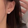 Pendientes de Corazón de Plata de Ley S925 Chiheng para Mujer Nueva Colección Primavera 2026 Estilo Coreano Moda de Nicho Versátiles Pendientes Transparentes