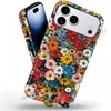 Venta Caliente de Amazon Flores de Colores Plantas Manzana 18pm Funda para Teléfono Funda de Película Frosted Dos en Uno iPhone16