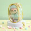 Bolsa de Maquillaje de Muñeca de Algodón PVC Impermeable Muñeca de Felpa Exhibición Transparente Cubierta Protectora a Prueba de Polvo Bolsa Colgante Conveniente para Salir