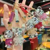 Nuevo Artículo Popular: Llavero de Oso de Arcilla con Pedrería Completa, Cabeza de Oso Grande Electrochapada, Cadena de Garra Brillante con Pedrería, Lindo Colgante de Oso para Bolsa