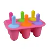 Molde para Paletas de Hielo Infantil con Forma de Flor de 7 Agujeros de Silicona para Uso Doméstico, Lindo Molde Casero para Helados, Caja Creativa para Suplementos Alimenticios