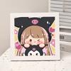 Animación de Dibujos Animados Nueva Pintura de Diamantes Kuromi DIY Juguetes de Pintura de Diamantes Hechos a Mano para Niños con Marco de Fotos Mesa Regalo