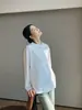 Dragon Marino Warren LST029 Top Sencillo Versátil Estilo Europeo y Americano para Viajes Urbanos Camiseta de Manga Larga con Cuello Redondo de Algodón