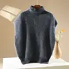 Chaleco de Punto de Lana Cachemira Nuevo Otoño/Invierno 2026 para Mujer, Chaleco Superior de Color Sólido Cepillado con Lentejuelas