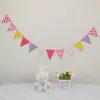 Bandera de feliz cumpleaños decoración de fiesta diseño de escena niño y niña de un año accesorios para fotos infantiles bandera colorida