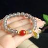 Pulsera de Ágata Gris Natural Grado A Pulsera de Ágata de Color Primario para Hombres y Mujeres Pulsera de Diseño para Parejas Plana para Jade Hetian