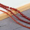 Ágata roja natural cuentas de arroz cuentas de barril tubo cilíndrico bambú cuentas sueltas material para joyería DIY horquilla pendientes collar