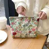 Nuevo Bolso de Cosméticos Jacquard en Relieve de Alta Calidad Gran Capacidad Sentido de Alta Gama Bolso de Mano Portátil Bolsa de Almacenamiento de Lona