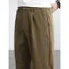 Pantalones cónicos elásticos de seda helada con sensación fresca para hombre, rebajas, novedad verano 2025, tejido gofrado, color liso, adelgazantes, de nueve puntos