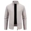 Cross2026 Otoño Invierno Nuevo Abrigo Suéter de Terciopelo con Cuello Alto para Hombre Moda Juvenil Más Terciopelo Más Grueso Tejido Chaqueta