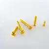 Tornillos Dorados, Tornillos para Máquina de Cabeza Redonda Dorada por Electroforesis, Tornillos para Iluminación de Cabeza Plana Chapados en Cobre M3M4M5 Venta al por Mayor