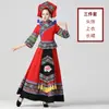 3 de marzo Traje Étnico de Guangxi Traje Minoritario Traje de Baile Femenino Miao Tujia Yao