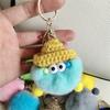 Peluche de Bola de Carbón Pequeña de Piel de Conejo Rex Real Colgante de Elfo Llavero de Coche Adorno Muñeca Montada en Coche Estilo Lindo Hecho a Mano