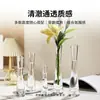 Jarrón alto de alta calidad para interiores para una sola flor, jarrón de cristal, jarrón de cristal transparente diseñado específicamente para una sola flor, pieza decorativa