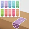 100 Adesivos/Pacote Adesivos Coloridos de Agradecimento Adesivos Retangulares de Selagem Adesivos de Selagem para Embalagem de Caixa de Presente Adesivos de Selagem para Embalagem de Delivery