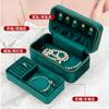 Caja de Almacenamiento Grande de Doble Capa para Joyería, Organizador de Escritorio Femenino para Pendientes, Anillos, Colgantes, Caja de Almacenamiento de Joyería para Viajes