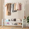 Perchero de pie para ropa, dormitorio, hogar, tendedero removible, estante de almacenamiento, dormitorio, dormitorio estudiantil, mesita de noche, perchero simple