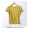 Venta al por mayor del fabricante Ciudad de Zhuming Estilo Primavera y Verano Nuevo Top de Manga Corta para Mujer con Encaje Fruncido, Ropa de Dormir Ligera y Transpirable