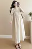 Vestido de Verão para Gestante 2025 Nova Moda Coreana Solto Design Simples Temperamento Para Mãe Grávida Usar Vestido Emagrecedor