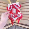 Horquilla Antigua Infantil de Año Nuevo Estilo Chino Petardos Accesorios para el Cabello Pin Rojo para Niña Tocado para Niñas Traje Tang Hanfu