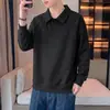 [M-8XL] Nueva colección 2026, sudadera pesada para hombre talla grande, polo para hombre estilo americano con cuello, ropa exterior de otoño para hombre