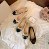 Zapatos de Salón Planos de Punta Redonda con Lazada Bloque de Color para Mujer, Nuevo Estilo Primavera y Verano, Piel Genuina de Oveja, Zapatos de Salón Estilo Coreano para Mujer