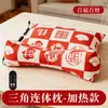 Almohada integrada de cáscara de trigo sarraceno para uso doméstico, almohada triangular para el cuello, almohada combinada de algodón y artemisa, almohada multifuncional de soporte para el cuello, almohada de trigo sarraceno