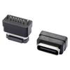 Conector Feminino Impermeável Tipo-C 6P Plug Reto H=6,85mm Plug Vertical Pino Duplo Conector Impermeável Nível 7 Interface de Carregamento