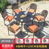 Mesas y sillas de exterior, cafetería de ocio de aluminio fundido al aire libre, tienda de té con leche, mesas y sillas de exterior, mesas y sillas de jardín de aleación de aluminio para patio