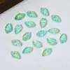 Cuentas de Cristal de Hoja de Colores con Agujero Horizontal, Materiales Hechos a Mano para DIY de Joyería con Cuentas Collares, Cuentas Espaciadoras