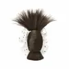 Grampo de Cabelo Peruca de Rabo de Cavalo Baixo com Bolinhas Pretas e Brancas, Estilo Penteado Despojado, Natural e Volumoso