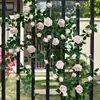 Enredadera de Rosas Simulada de Alta Gama, Enredadera Artificial de Flores Estilo Jardín, Arco de Pared, Envoltura para Tuberías Colgantes, Enredadera Decorativa para Cubrir y Decorar