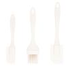 Set de 3 piezas de espátula de silicona transfronteriza y brocha de aceite, resistente a altas temperaturas, set para hornear, espátula de silicona para crema de pastel, brocha de silicona para aceite