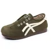 Novos sapatos femininos estilo retrô, forrados com fleece, de algodão, sapatos de inverno quentes com cadarço, sapatos slip-on, com sola macia, antiderrapantes, sapatos de treino alemães