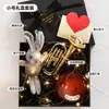 Adorno de gramófono vintage, caja de música creativa para la entrada de la sala de estar, decoración nostálgica con un toque de nicho, hecho de plástico