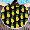 Toalla de playa redonda de flamenco Amazon comercio exterior borla manta redonda toalla de baño estampado de piña toalla de microfibra