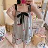 Pijama de verano para mujer, estilo coreano, con tirantes finos, estilo princesa, para exteriores, sin mangas, para celebridades de Internet