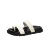 Nuevas Pantuflas de Verano sin Cordones para Mujer, Versátiles y Sencillas, con Doble Tira y Suelas Gruesas, Sandalias Casuales de Playa