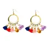 Joyería Transfronteriza Europea y Americana Colgante de Perla Estilo Bohemio Pendientes de Flor Pendientes de Moda Estilo Vacacional para Mujer